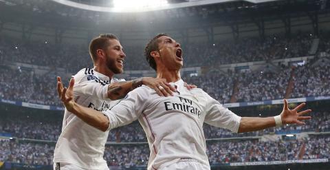 Cristiano celebra su gol a la Juventus. Reuters / Juan Medina