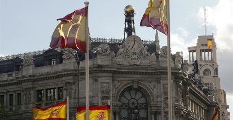 Detalle de la fachada del Banco de España. REUTERS
