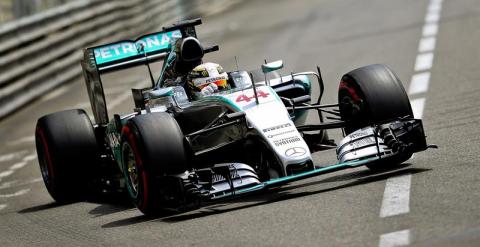 El piloto de Mercedes Lewis Hamilton durante la sesión de clasificación para el Gran Premio de Mónaco. - EFE