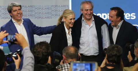 Cristina Cifuentes, candidata del PP a la Comunidad de Madrid, valora los resultados electorales. EFE/Ballesteros