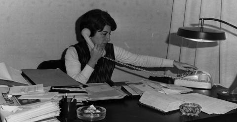Paquita en su despacho de Lista en 1970. A LARENA