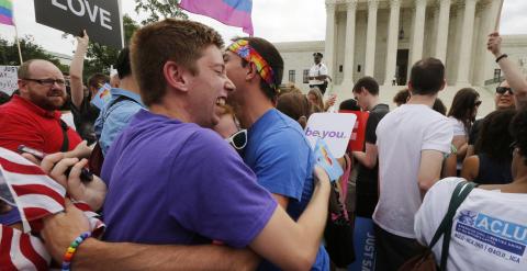 Defensores de los derechos LGTBI frente al Tribunal Supremo de EEUU