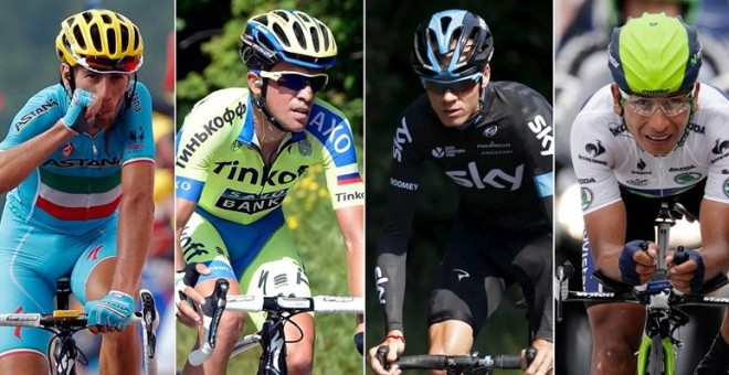 Nibali, Contador, Froome y Quintana.