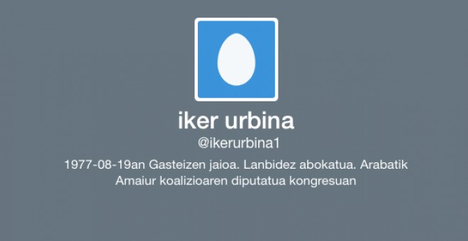 Perfil de Twitter de Mikel Urbina.