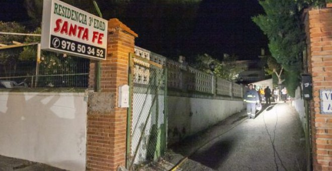 Exterior de la residencia privada de Santa Fe, en las afueras de Zaragoza./ EFE