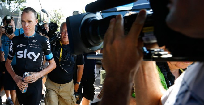 Froome, antes de su rueda de prensa de este martes. REUTERS/Stefano Rellandini