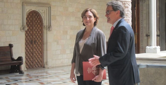 Ada Colau y Artur Mas./ EP