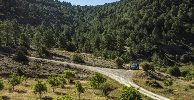 Lugar donde se encontraron los cuerpos de las Marina y Laura, las jóvenes de 24 y 26 años desaparecidas en Cuenca, cuyos cuerpos fueron encontrados anoche en en el nacimiento del Huécar (Cuenca), a unos tres kilómetros de la localidad de Palomera. EFE/Emi