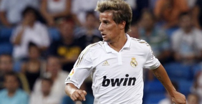 Coentrao, en un partido con el Real Madrid.