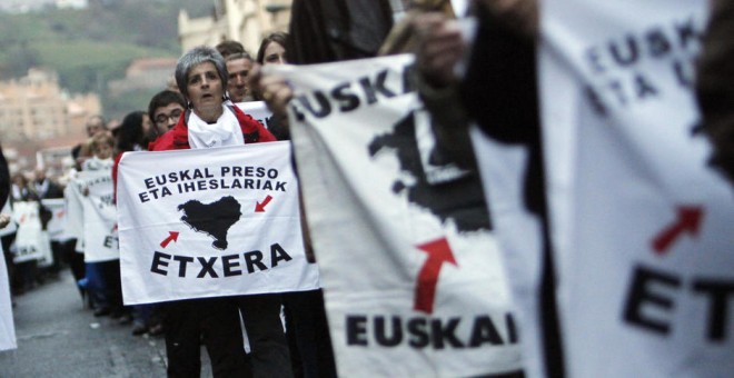 Manifestación de simpatizantes con los presos de ETA./ EFE