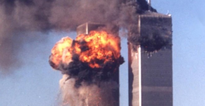 Las Torres Gemelas, tras los atentados del 11-S. REUTERS