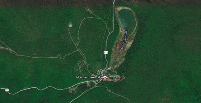 Imágenes de satélite que muestran la desertización del Mountain Lake, en Virginia.