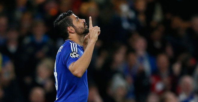 Diego Costa celebra un gol al Maccabi Tel Aviv. Reuters / Stefan Wermuth