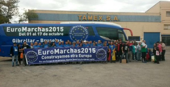 Autocar de las euromarchas.