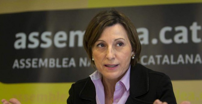 La número dos de la candidatura de Junts pel Sí, Carme Forcadell.  EFE / MARTA PÉREZ