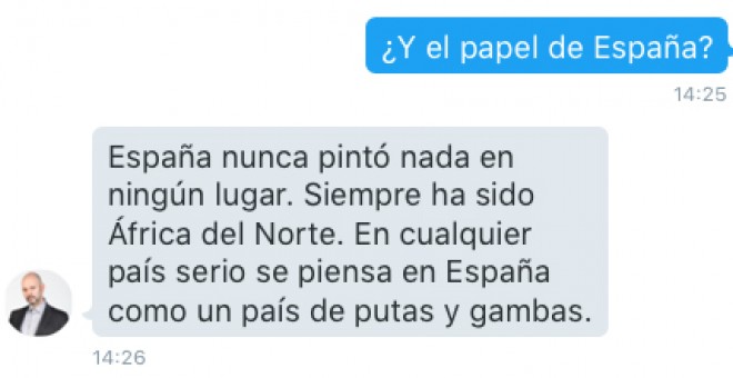 Pantallazao de la entrevista por Twitter.