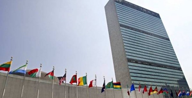 Fachada del edificio de Naciones Unidas en Nueva York. AP