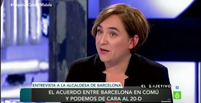 Ada Colau, en la entrevista de 'El Objetivo'