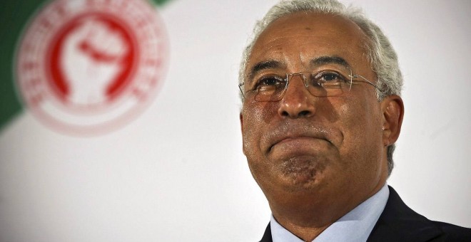 El secretario general del Partido Socialista Portugués, Antonio Costa, tras las elecciones generales.