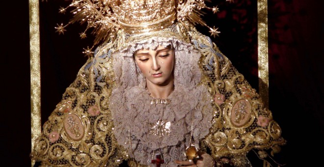 Imagen de la Virgen condecorada por el Ministerio del Interior.