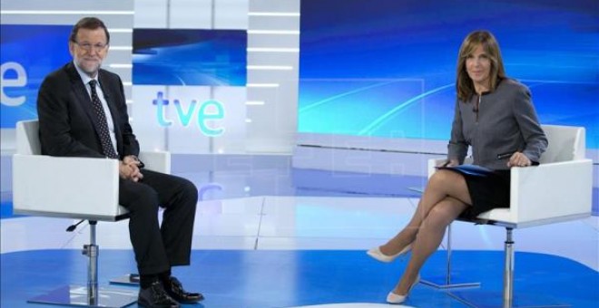 Mariano Rajoy en la entervista con Ana Blanco en TVE./EFE