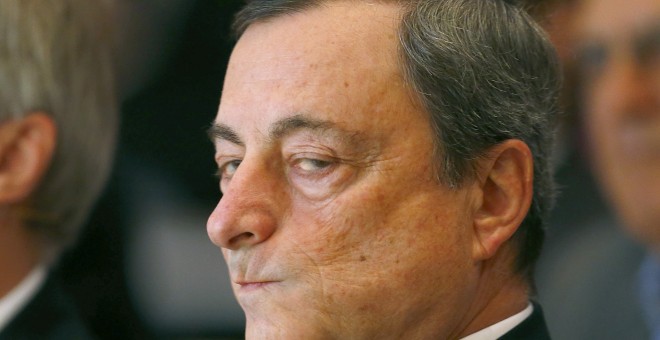 El presidente del BCE, Mario Draghi, en el Congreso de la Banca Europea, en Fráncfort. REUTERS/Ralph Orlowski