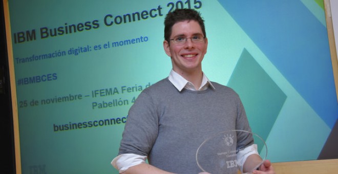 Oscar Flores, consejero delegado de Made of Genes y ganador de la competición de emprendedores Startups Connect 2015 / IBM