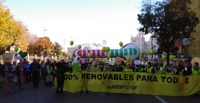 Green Peace en la manifestación de Madrid.-PÚBLICO