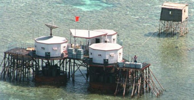 El Arrecife Mischief, donde China ha construido hasta un aeropuerto, es reclamada por Taiwán, Filipinas y Vietnam.- GETTY
