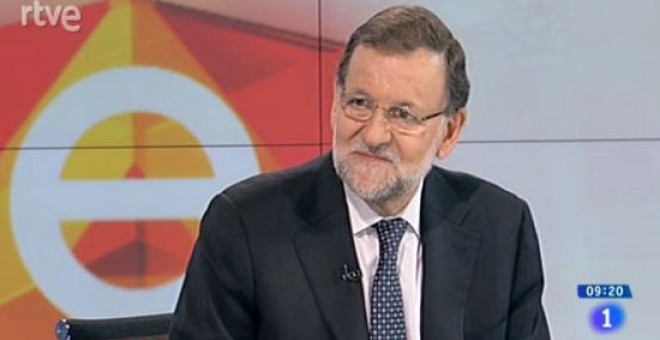 Mariano Rajoy durante su entrevista en 'Los desayunos' de La 1.