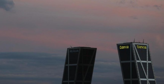 Vista de las Torres Kio, en Madrid, donde tiene su sede de Bankia. REUTERS