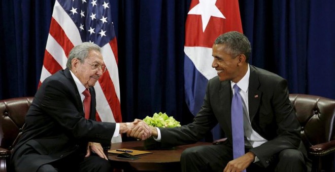 Raúl Castro y el presidente norteamericano Barack Obama. EUROPA PRESS