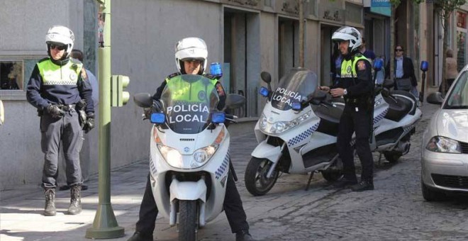 Agentes de la Policía Local de Badajoz.