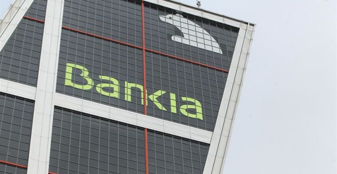 Detalle de la sede de Bankia en la madrileña Torre Kio. E.P.