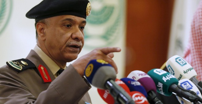 El portavoz del Ministerio de Interior saudí, general Mansour Al-Turki, informa sobre las ejecuciones de 47 personas acusadas de terrorismo, entre ellas, el clérigo chií Nimr al Nimr. REUTERS
