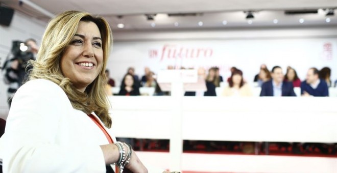 La presidenta de socialista de Andalucía, Susana Díaz, en la pasada reunión del Comité Federal del PSOE. E.P.