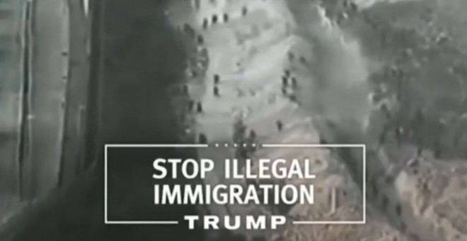 Imagen de la valla de Melilla en el vídeo de Donald Trump.