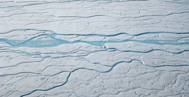 Panorámica del agua de deshielo de Groenlandia. EUROPA PRESS