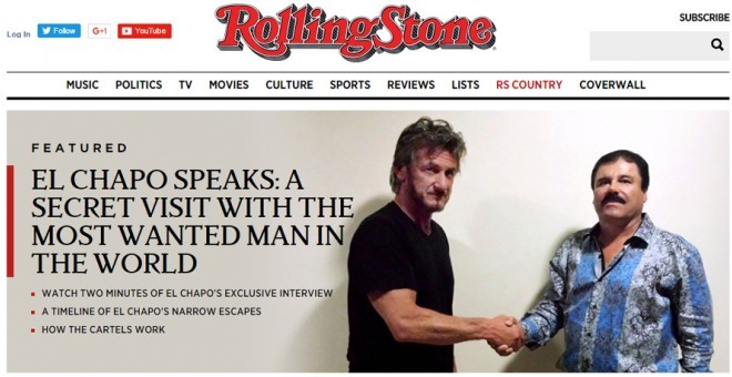 Portada de la página web de la publicación 'Rolling Stone'