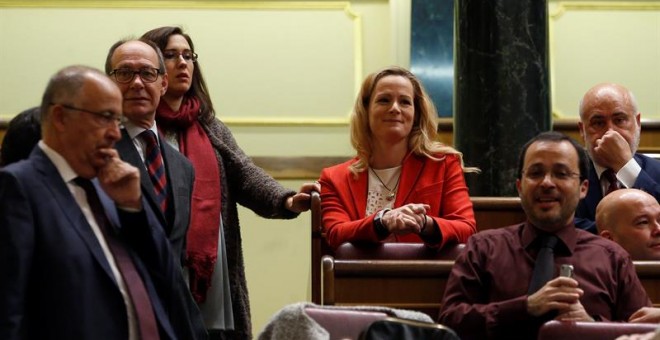 La diputada del PSOE Zaida Cantera antes del inicio de la sesión constitutiva de la Cámara Baja.- EFE