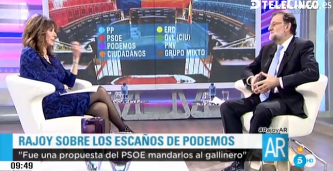 Rajoy, durante la entrevista