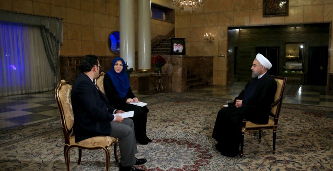 El presidente iraní, Hassan Rouhani durante una entrevista televisiva. REUTERS