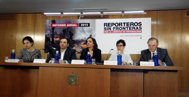 Siguen secuetrados 54 periodistas al cierre de 2015, tres de ellos españoles, según Reporteros Sin Fronteras./Europa Press