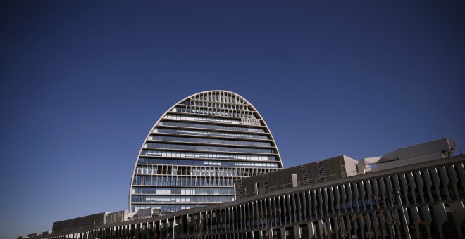 La sede del BBVA en el barrio de Las Tablas, en la zona norte de Madrid. REUTERS/Juan Medina