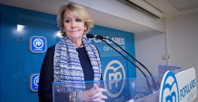La presidenta del PP de Madrid, Esperanza Aguirre, ha presentado su dimisión en el cargo. EFE/Luca Piergiovanni