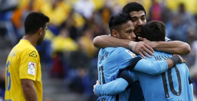 Las Palmas Barcelona Messi Luis Suárez Neymar / JUAN MEDINA / REUTERS