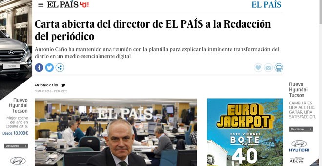 La carta abierta del director de 'El País'.