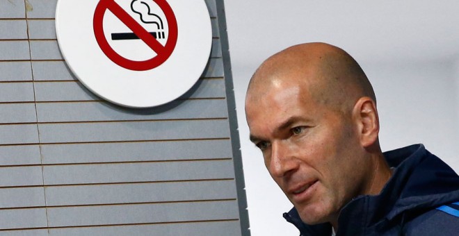 Zidane, antes de la rueda de prensa. REUTERS/Andrea Comas