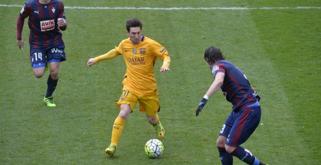 Messi, durante el partido del Barça contra el Eibar. REUTERS/Vincent West