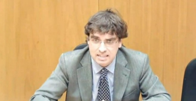 Luis Tejeiro, exasesor contable del grupo Nóos, en su declaración como testigo en el juicio del caso Nóos.